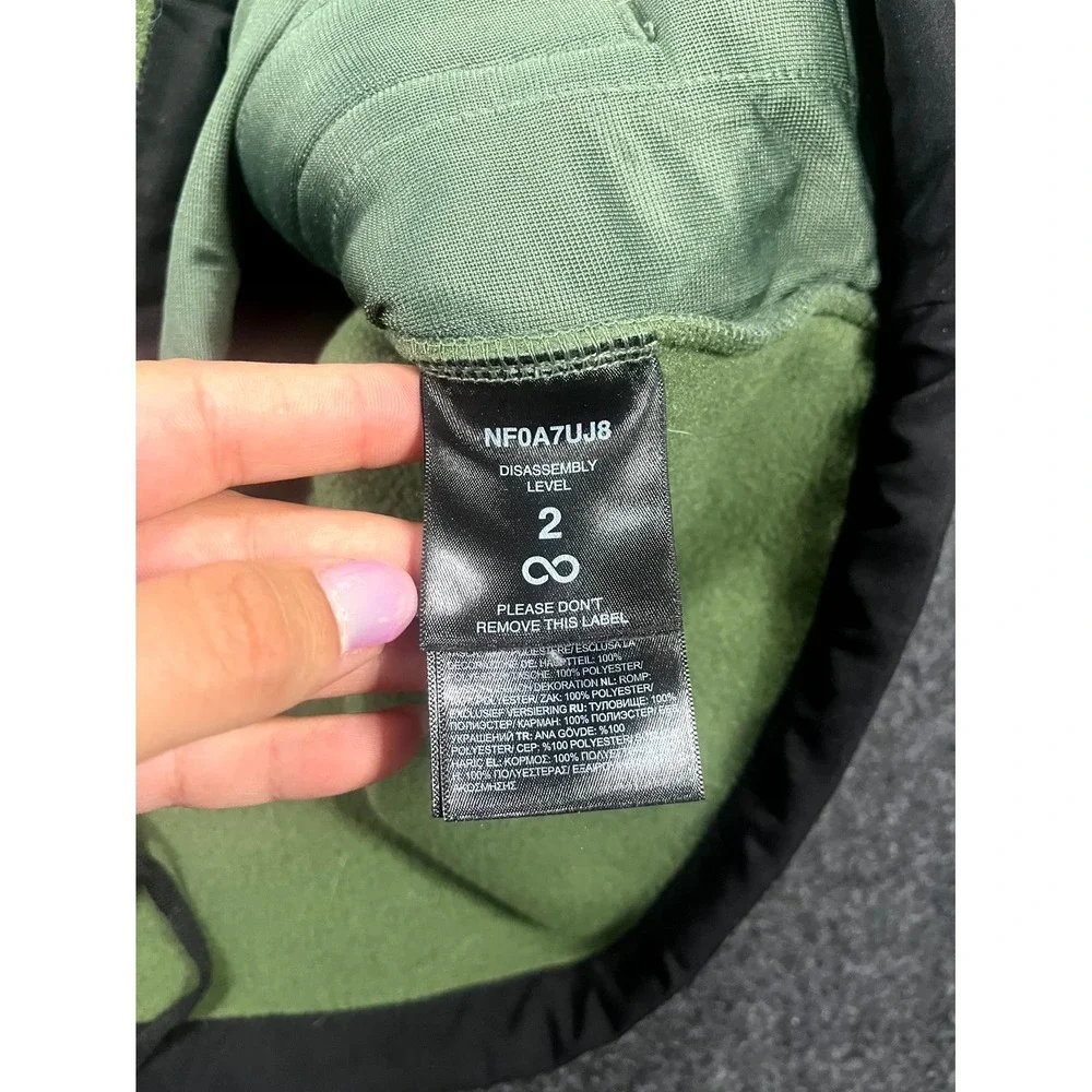 The North Face Alpine Polartec Jacket Mens Medium Olive Green Fleece Quarter Zip